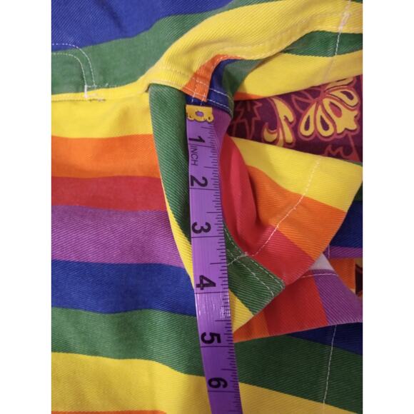 Chubbies Pride Flag Bib Shortalls Overalls NWT Colorful Festival Wear SZ M - Picture 8 of 10